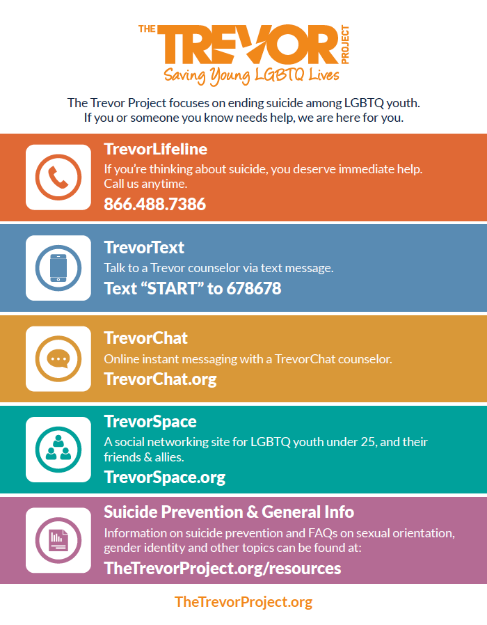 The Trevor Project - Saving Young LGBTQ Lives - Pray The Gay Away® The ...